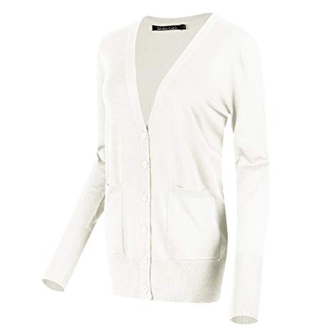 Urban CoCo Women's Long Sleeve Button Down Basic Cardigan Sweater