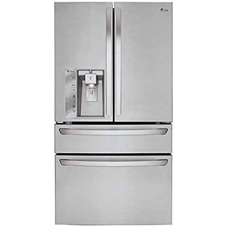 LG LMXC23746S 23 cu.ft. Large Capacity Counter Depth 4-Door French Door Refrigerator w/ CustomChill Drawer