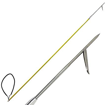 Scuba Choice 5' One Piece Spearfishing Fiber Glass Pole Spear with 1 Prong Single Barb Tip