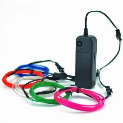 Esco lite el wire kit portable neon lights red green blue white pink 5 X 1 metre driver