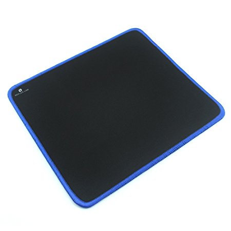 Reflex Lab Mouse Pad / Mat, (Blue) Stitched Edges, Waterproof, Ultra Thick 3mm, Silky Smooth - 9"x8" Mousepad