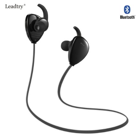 Leadtry NFC Bluetooth Headphones Wireless Sport Stereo Noise Cancelling Bluetooth Headset In-Ear Sweatproof Earbuds with Microphone for IPhone 6s Plus Samsung Galaxy S6 S5 and Android Phones
