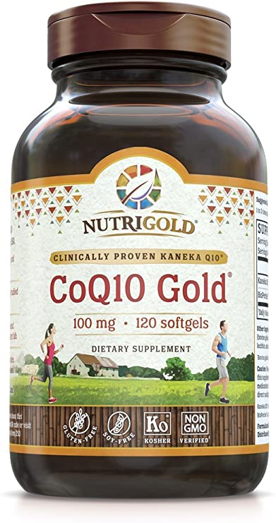 Nutrigold CoQ10 Gold Softgels, 100 mg, 120 Count