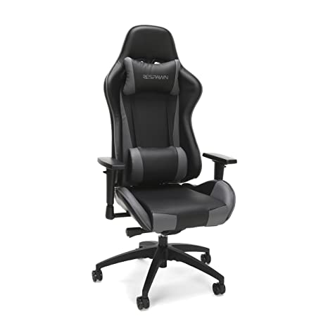 RESPAWN-105 Racing Style Gaming Chair - Reclining Ergonomic Leather Chair, Office or Gaming Chair (RSP-105-GRY)