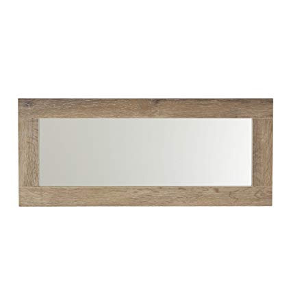 Household Essentials 8078-1 Ashwood Wall Mirror | Horizontal or Vertical | Gray-Brown