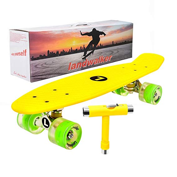 Landwalker 22" Complete Skateboard Banana Cruiser Galaxy Skateboards Boys Girls Kids Board