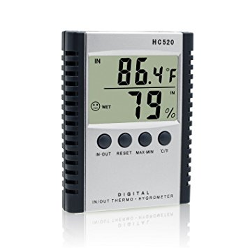 Weather Thermometers, Digital Indoor and Outdoor Temperature Humidity thermomete Wall Mount Monitor Sensor Thermostat by Mikiz