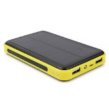 ALLPOWERS 10000mAh Solar Panel Charger with iSolar Technology for iPhone iPad Samsung and other 5V USB devices Yellow