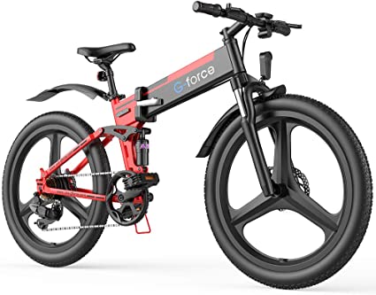 G-Force Electric Bike, 26 inch Mountain Electric Bike with 350W brushless Motor, 48V 10.4A Lithium Battery, Maximum Speed 25MPH, Maximum Endurance 40 Miles.