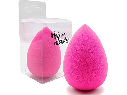 Premium Makeup Sponge Blender Egg Shaped- Super Soft Latex Free Beauty Sponge Blender for Foundations, Creams, and Powders-One Piece-by Fairy Diary (Pink)
