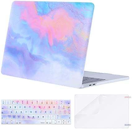 MOSISO MacBook Pro 13 Case 2019 2018 2017 2016 Release A2159 A1989 A1706 A1708, Plastic Hard Case & Keyboard Cover & Screen Protector Compatible with MacBook Pro 13, Colorful Clouds