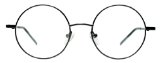 Full Rim Metal Round Eyeglasses Frame Small Size - Black