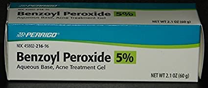 Perrigo 5 Percent Benzoyl Peroxide Acne Treatment Gel 60gm Tube by Perrigo