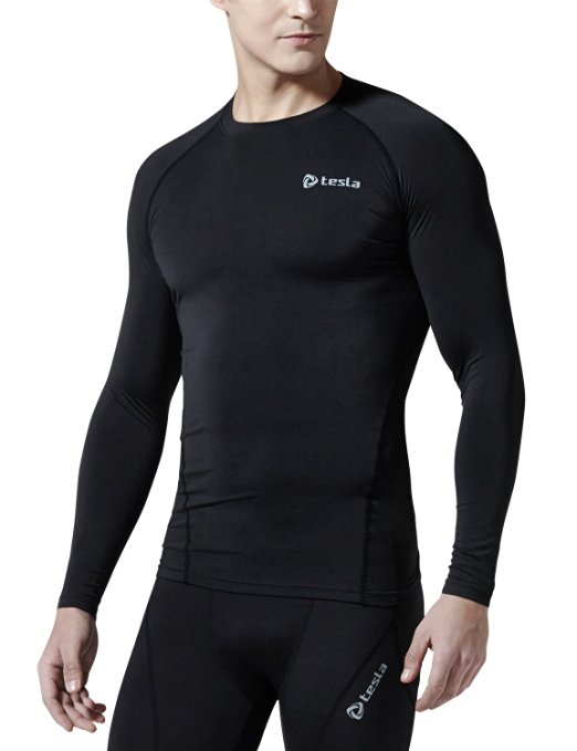 Tesla Men's Cool Dry Compression Baselayer Long Sleeve Baselayer T Shirts R11