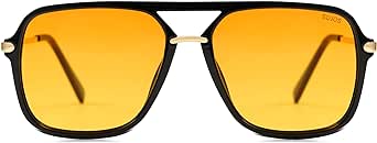 SOJOS Retro Sonnenbrille für Damen Herren,Polycarbonat Linse, Trendy Rechteckige Sonnenbrille 90er Jahre Schatten SJ2229