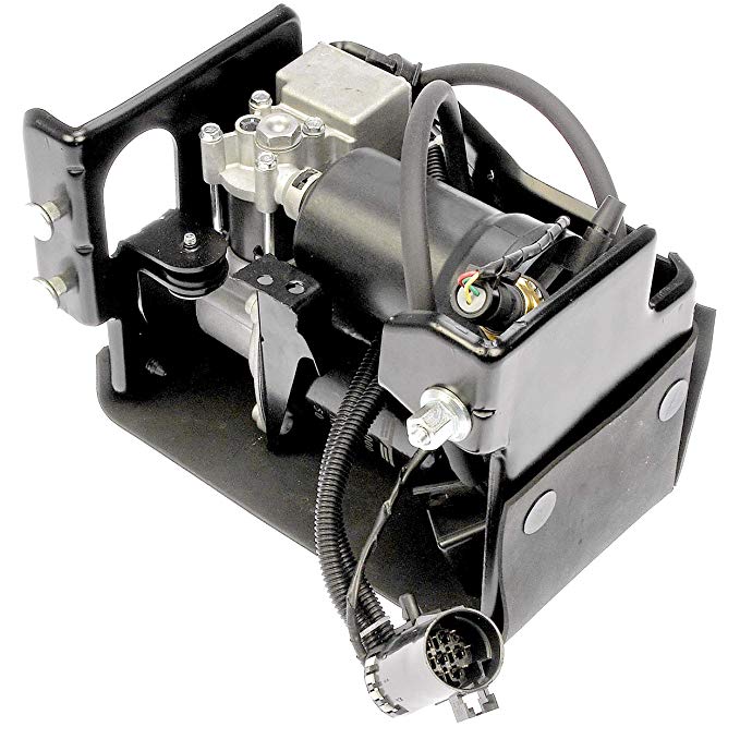 APDTY 050111 Air Ride Suspension Compressor w/Dryer & Steel Housing (Complete Plug-n-Play Assembly For Active Air Suspension Systems Replaces GM Part #: 15254590)