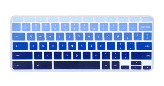 Keyboard Cover for 2019/2018/2017 Acer Chromebook 11 CB3-131 CB3-132/ Chromebook R 11 CB5-132T/ Acer Chromebook Spin 13 CP713 CB5-312T/ Chromebook 14 CB514 / Chromebook 15 CB3-531 CB5-571,Gradual Blue