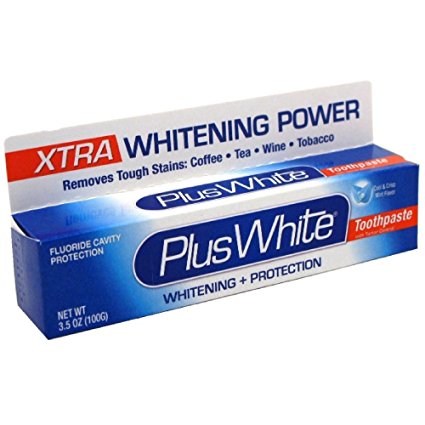 Plus White Whitening   Protection Toothpaste, Xtra Whitening Power Cool & Crisp Mint 3.50 oz (Pack of 3)