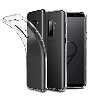 Samsung Galaxy S9 Plus Case, EasyAcc Soft TPU Case Crystal Clear Transparent Slim Anti Slip Case Back Protector Cover Shockproof for Samsung Galaxy S9  6.2''