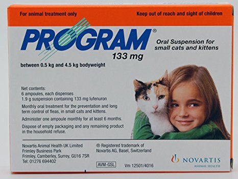 Program Oral Suspension for Small Cats and Kittens 1-10lbs (0.5 - 4.5kg) 6 Counts