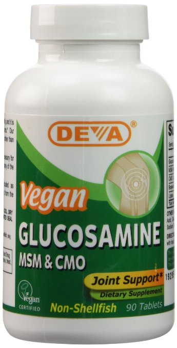 Deva Vegan Vitamins Glucosamine MSM CMO - 90 Tablets 2 pack