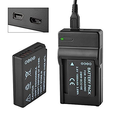 DMW-BCG10PP Battery and Charger Kit for Panasonic Lumix DMC-ZS19, DMC-ZS8, DMC-ZS10, DMC-ZS20, DMC-ZS7, DMC-ZS3, DMC-ZS15, DMC-ZS5, DMC-ZS1, DMC-ZS6, DMC-TZ20, DMC-TZ7, DMC-ZR3, DMC-TZ19, DMW-BCG10PP,