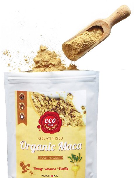 Maca Powder - Gelatinized 100% USDA Certified Organic (7.9oz) Maca Root From Peru by Eco Heed