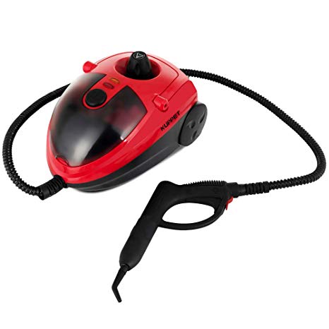 KUPPET Steam Cleaner with Various Accessories, 1.2L Water Tank1500W, Multi-Purpose, Pressurized Steam Cleaning for Most Floors, Appliances, Carpe, Windows, Autos, and More, Red