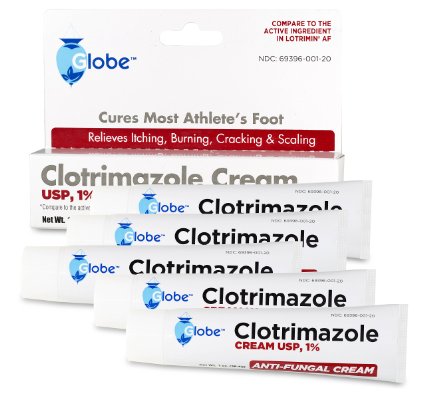 5 pack Clotrimazole Antifungal Cream 1 USP 10 oz Compare to Lotrimin Active Ingredient