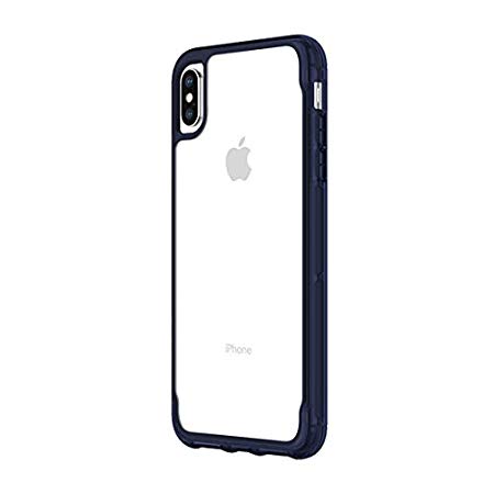 Griffin Survivor Clear Case for iPhone Xs Max with Shock-Absorbing Bumper and Non-Yellowing Back Shell - Clear/Iris