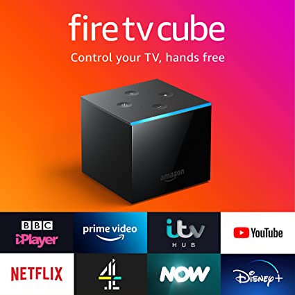 Fire TV Cube, Certified Refurbished | Hands free with Alexa, 4K Ultra HD streaming media player