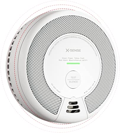 X-Sense Wireless Interconnected Combination Smoke and Carbon Monoxide Detector, 10-Year Battery Powered Fire and CO Alarm, SC06-W