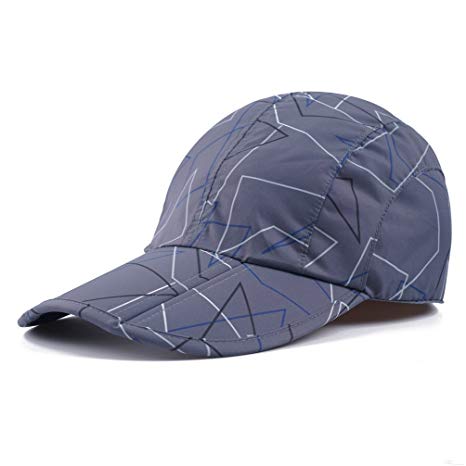 GADIEMKENSD Breathable Quick Dry Camo Hat with Folding Brim for Running Fishing