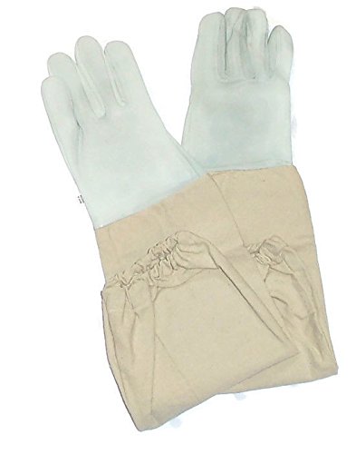 Primeonly27 Bee gloves goat skin leather canvas cuff (XXL)