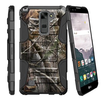 [LG Stylus 2 Holster Case| LG Stylo 2 Case][Clip Armor]- Hard Rugged Shell, Silicone Bumper with Kickstand and Holster by Miniturtle® - Hunters Camouflage