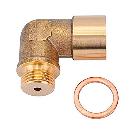 EVIL ENERGY 90 Degree Angled O2 Oxygen Sensor Spacer Adapter Extender With M18x1.5 Copper