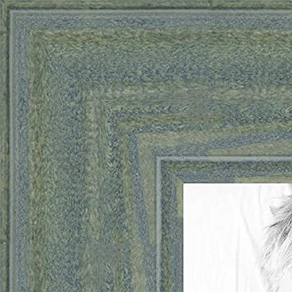 ArtToFrames 10x10 inch Palm Green Barnwood Frame Wood Picture Frame, WOM0066-56673-YGRN-10x10