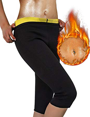 SETENOW Women's Slimming Pants Hot Neoprene Weight Loss Fat Burning Sweat Sauna Capris Leggings Shapers