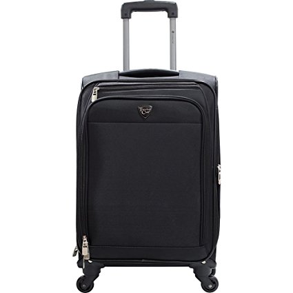 Travelers Club Luggage Merit 20 Inch Expandable Softside Carry-on, Black