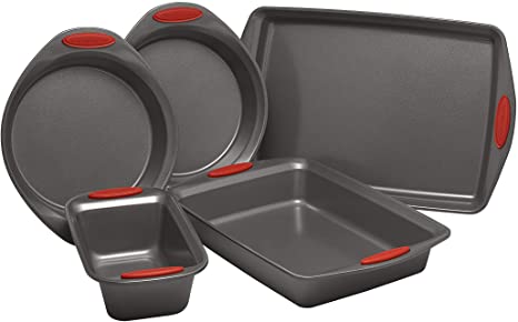 Rachael Ray 47020 Nonstick Bakeware Set, Medium, Red