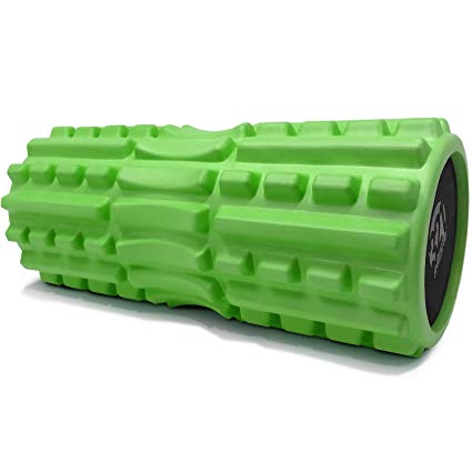 321 STRONG Foam Roller - Extra Firm High Density Deep Tissue Massager with Spinal Channel, for Muscle Massage and Myofascial Trigger Point Release, with 4K eBook