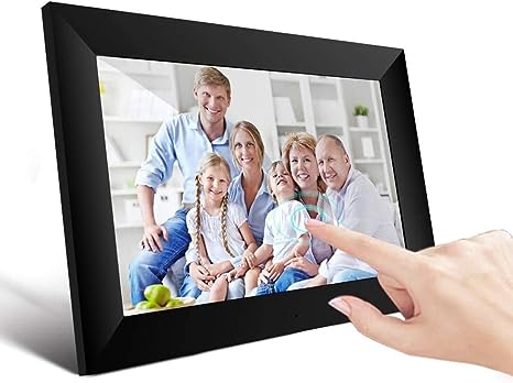 UCMDA Digital Photo Frame - 10.1 inch Smart WiFi Cloud Digital Picture Frame with FHD IPS Touch Screen Display, 16GB Storage, Automatic Rotation, Share Your Photos and Videos via Free App