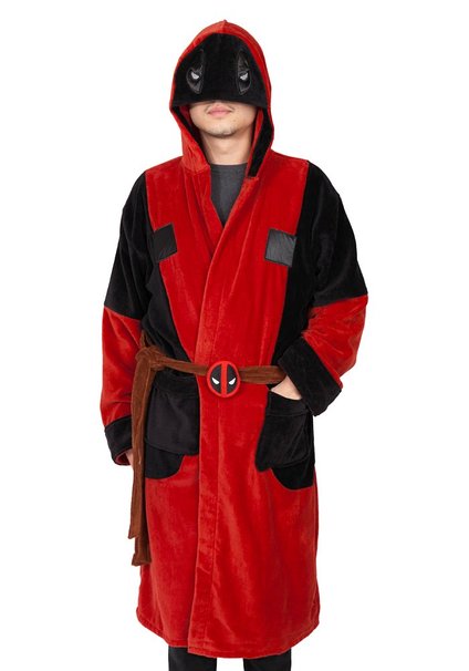 Marvel Deadpool Deluxe Exclusive Adult Hooded Terry Robe