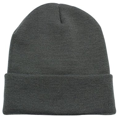 Top Level Unisex Cuffed Plain Skull Beanie Toboggan Knit Hat/Cap