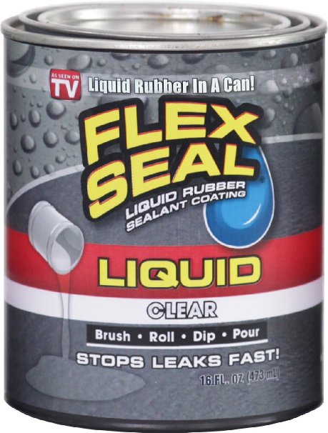 Flex Seal Liquid Large 16oz (Clear) Brush, Roll, Dip, Pour!