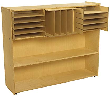 Childcraft 1526311 ABC Furnishings Sectional Inserts for 3-Cubby Storage Unit, 6" Height, 13" Width, 16" Length, Natural Wood (Pack of 18)