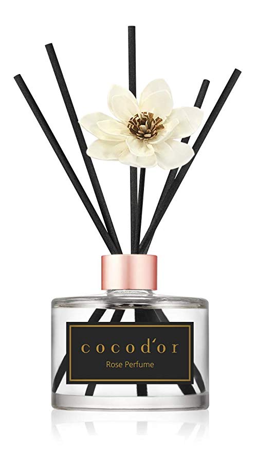 Cocod'or White Flower Reed Diffuser/Rose Perfume/6.7oz/Diffuser Oil and Sticks for Aromatherapy and Home & Office Decor Essential Oils