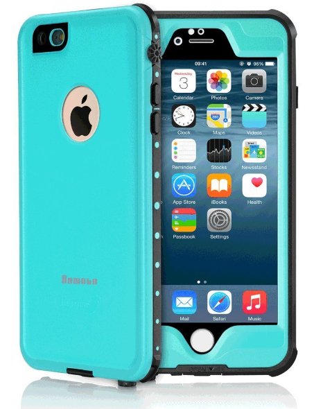 AOWOTO Waterproof Case for iPhone 6s6 47 inch  Pro Series Dirtpoof Shockproof Snowproof Underwater Protection Cover for iPhone 6siPhone 6 47 Version  Blue Grass  Teal