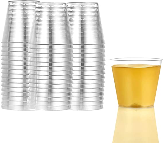 200 Count Shot Glasses, 1 oz. Disposable Clear Hard Plastic