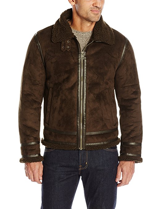 GUESS Men's Jake Faux Shearling Jacket